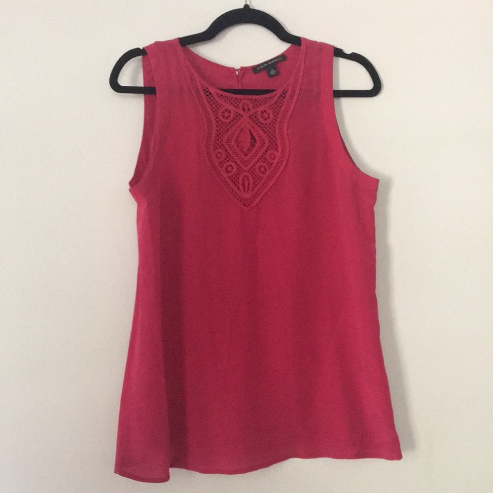 Lace front silk tunic from Banana Republic